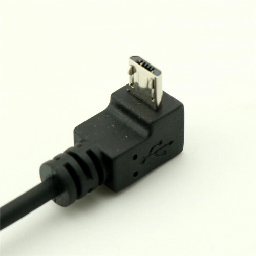 FOR10pcs Spiral Coiled USB 2.0A Stecker auf Micro USB 5-Pin Stecker Up Angle Cable 5FT