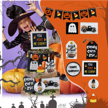 Halloween-Dekorationen für drinnen und draußen, gruselige Tablett-Bastelideen im Horror-Stil 2023, schaurige Herbstdeko für Zuhause –