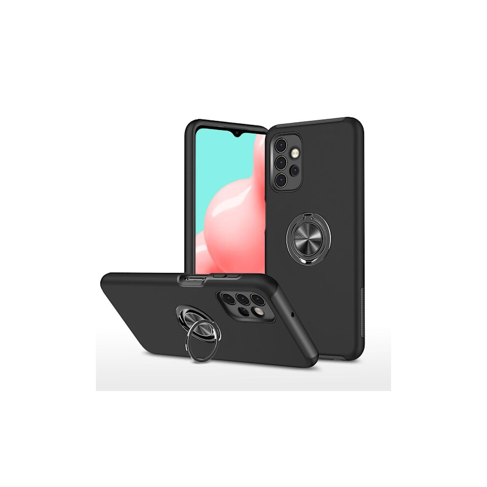 Compatible With Samsung Galaxy A32 5G Hybrid Case With Finger Ring - Black 9395123696270