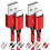 Καλώδιο γρήγορης φόρτισης USB-A σε USB-C Afflux με πλεξούδα 2 τεμαχίων, κόκκινο 3 πόδια - 1