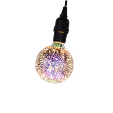 Brosse à cloisons sèches, ampoule, feu d'artifice en verre, LED multicolores M