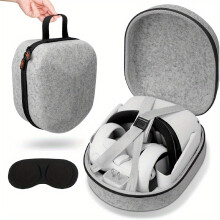 Étui de transport résistant pour Meta/Oculus Quest 2 | Coque rigide en ABS | Sac de voyage léger et portable avec compartiment pour accessoires