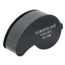 Gloine Formhéadúcháin Fillte Lampa LED Dúbailte 40 Uair atá Oiriúnach do Bhailiú agus Meas ar Sheodra Jade Dubh