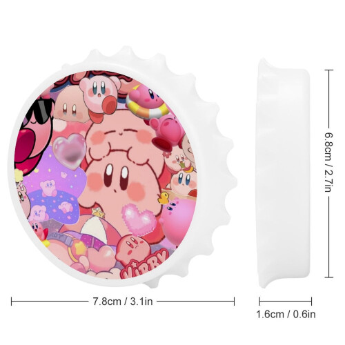 Μαγνητικό ανοιχτήρι μπουκαλιών Kirby με μαγνήτες ψυγείου - Αυτοκόλλητο - Μοναδική 1