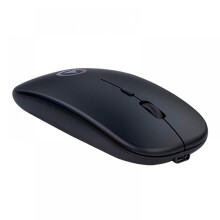Mouse wireless Bluetooth cu lumină colorată, mouse silențios subțire și reîncărcabil, mouse optic mobil portabil de birou de 2,4 GHz cu USB