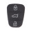 Teclado de silicone com 3 botões para Hyundai Kia A 1
