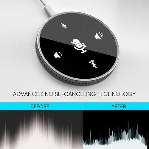 USB 360 Omnidirectional Speakerphone Mic for Computer, compatible with Skype, VoIP, Streaming, Webinar, Interview 1