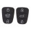 Teclado de silicone com 3 botões para Hyundai Kia A 4