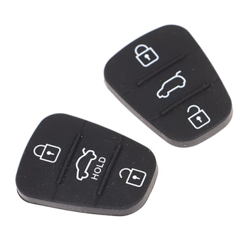 Teclado de silicone com 3 botões para Hyundai Kia A 2