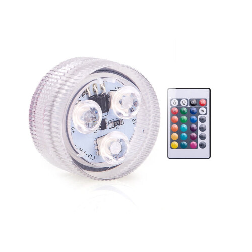 3LED RGB Υποβρύχια Λάμπα Υποβρύχιο Φως Τηλεχειριστήριο Κήπος Πισίνα Φως Ενυδρείου