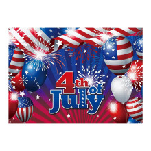 Banner k 4. júlu na bytovú dekoráciu, párty, fotografovanie - vlastenecká rekvizita americkej vlajky kompatibilná s Dňom pamiatky veteránov