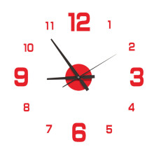Horloge murale Fnyoxu grand format, autocollant à monter soi-même, décoration murale personnalisée pour la maison, le salon, le bureau ou un