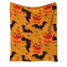 Výpredaj! Halloweenske flanelové flísové prikrývky, potlač tekvíc na Halloween, mäkký plyšový materiál na gauč, pohovku, posteľ,