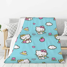 Couverture polaire Hello Kitty ultra douce et confortable, idéale pour hommes, femmes, personnes âgées et enfants. Caractéristiques : ultra