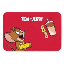 Anime Tom og Jerry Tæppe Badeværelsestæppe Superblød flannel bademåtte Køkkenmåtte Velkomstmåtte - 50*80