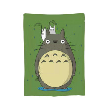 My Neighbor Totoro Art Flannel Tæppe, Letvægts Quilt 40"X30", Blødt Lurbetræk til Alle Årstider, Antistatisk & Lugtkontrol