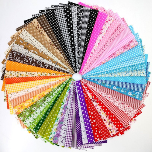 Fabric Pieces Patchwork Crafts Cotton Material Package