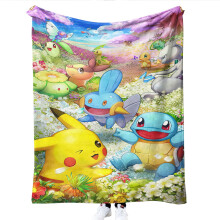 Deky s kresleným Pikachu, mäkká a ľahká sezónna deka na pohovku, kanceláriu, piknik, cestovanie, 30*40, farba 3
