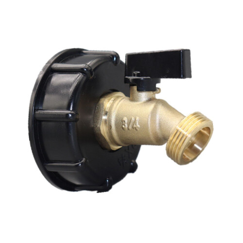 330 gallon IBC-vanntankadapter messingslangekranventilkobling 2