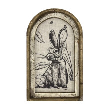 Décoration murale Giyblacko Lapin de Pâques, Fresques pour porche de ferme, Décoration de chambre, Tableaux suspendus de style européen et