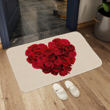 Alfombras de entrada Uclet Saving Carpet, alfombras decorativas de bienvenida para el Día de San Valentín, alfombras antideslizantes para