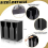 Acrylic Utensil Dispenser Cutlery Organizer with 3 Compartment Black Silverware Holder Plastic Flatware 3