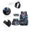 Set 3 piese rucsac Stitch rucsac de umăr pânză NEGRU AA A 6