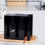 Acrylic Utensil Dispenser Cutlery Organizer with 3 Compartment Black Silverware Holder Plastic Flatware 4