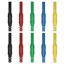10 unidades de conector hembra tipo banana de 4 mm con baño de cobre y níquel para cable de extensión. Conector de enchufe hembra tipo banana para
