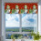 Cortinas de Natal 53,9x17,7 polegadas, Cortinas de Inverno para Quarto, Cortinas com Árvore de Natal para Sala de Estar, Cortina para Casa de Campo, 4