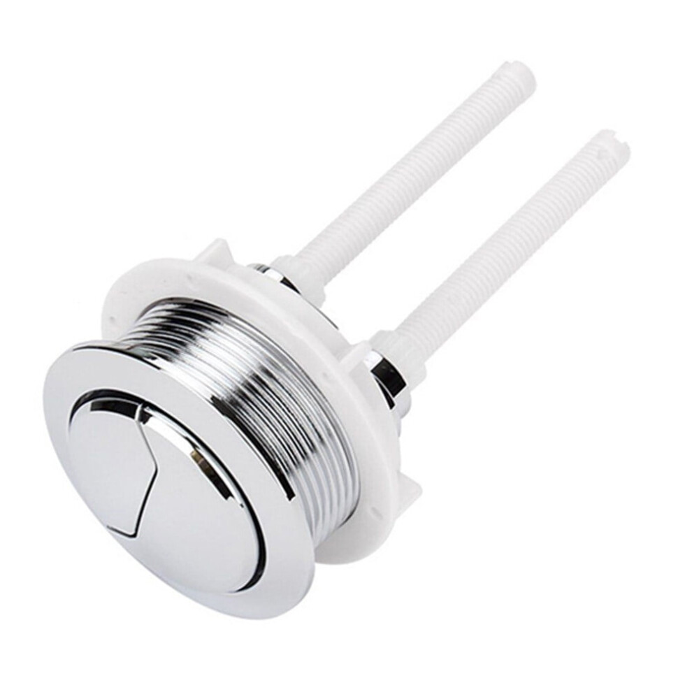 114Mm Silver Dual Flush Toilet Water Tank Push Buttons Rods Round Button 9083649925928