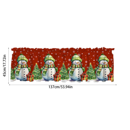 Cortinas de Natal 53,9x17,7 polegadas, Cortinas de Inverno para Quarto, Cortinas com Árvore de Natal para Sala de Estar, Cortina para Casa de Campo, 2