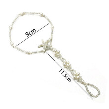 Bridal Starfish Barefoot Sandals Women Beaded Layered Bracelets Anklet Rhinestones Foot Chain Jewelry for Girls