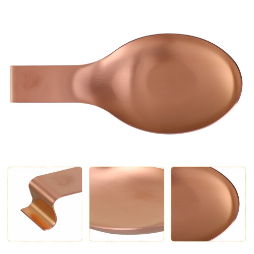 1Pc Practical Stainless Steel Spoons Pad Spoon Mat Simple Design Spoon Holder 2
