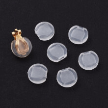 300pc Comfort Silicone Earring Pads for French Clip Earrings Anti-Pain Clip on Earring Cushion Clear