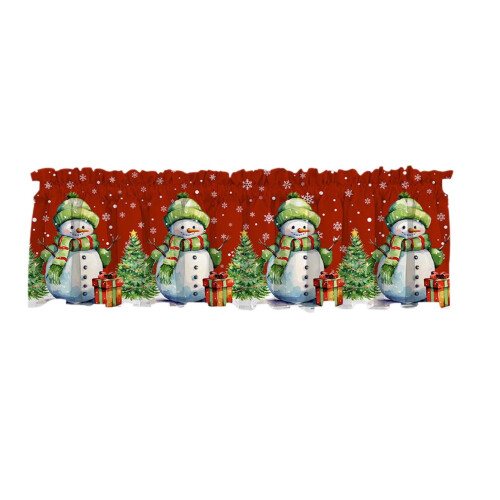 Cortinas de Natal 53,9x17,7 polegadas, Cortinas de Inverno para Quarto, Cortinas com Árvore de Natal para Sala de Estar, Cortina para Casa de Campo, 1