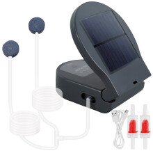Solar Pond Aerator 5V/1W with Hose, 3 Adjustable Modes, Aquarium Air Pump, Fish Bubbler Oxygenator for Outdoor Pool, compatible with Evjurcn