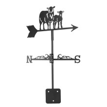 Metal Weather Vane with Cute Animal Design, Weatherproof Garden Decoration and Wind Direction Indicator
