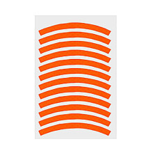 Bike Reflective Stickers Waterproof Adhesive Visibility Orange Bicycle Safety Decals for Frame and Wheels