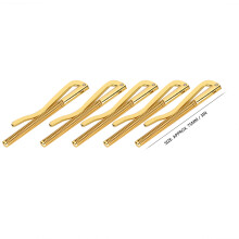 5er-Pack Goldene Stahl-Geldklammern 75 mm mit Feder, rostfrei, für Lederbrieftaschen