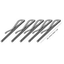 Premium schwarze Stahl-Münzklammern 85 mm, 5er-Pack, elektroplattierte Feder-Geldbörse