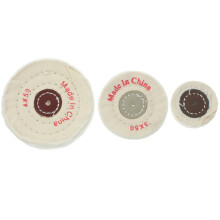 3 Pcs Polishing Cloth Wheel Mops Foam Padding for Mirror Jewelry White