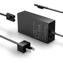 Cargador de repuesto de 65 W para Surface Pro, compatible con Surface Pro, 8, 7, 6, 5, 4, 3 y 3 Pro X.