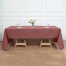 Efavormart 72x120" Cinnamon Rose Wholesale Linens Polyester Rectangle Tablecloth Banquet Linen Wedding Party Restaurant Tablecloth