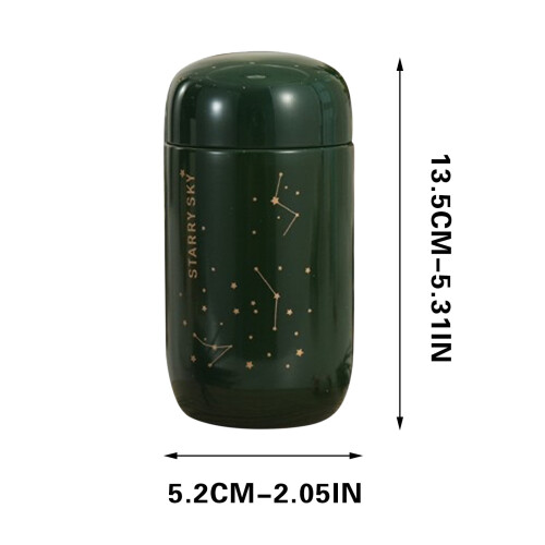 Θερμικό μπουκάλι νερού Lucky Mini Starry Sky, φιάλη τσέπης από ανοξείδωτο ατσάλι 7oz με 1