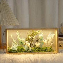 TUOBARR Valentines Day Savings Clearance 2024! Luminous Photo Frame DIY Dry Flower Photo Frame Forest World Eternal Flower Double Sided Display Box