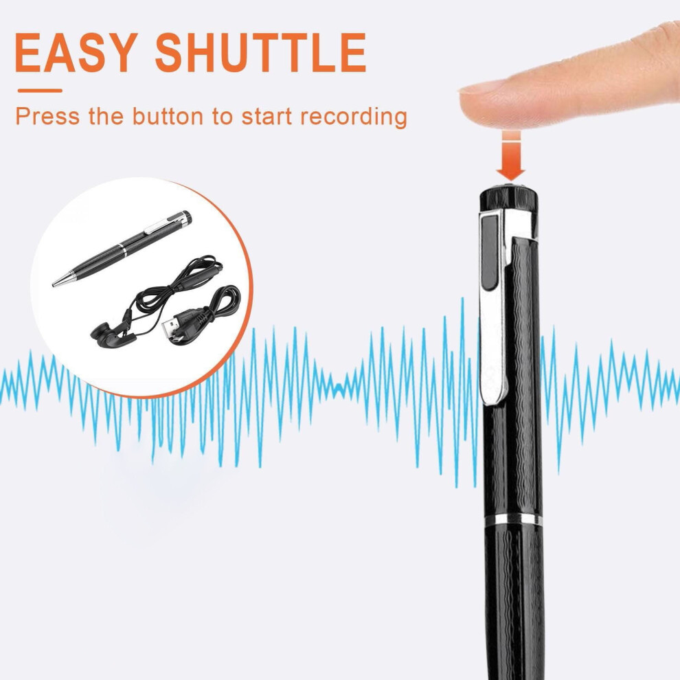 Digital Voice Recorder Pen Voice Activated Recorder For Lectures Meetings Classes, Audio Recording Device Portable Usb Mp3 Playback, Mp4 Player 9395123857077
