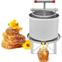 12L Stainless Steel Manual Fruit and Honey Press with Large Capacity Basket for Juice and Wine