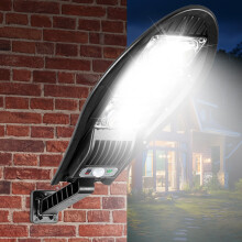 YiFudd Solar Street Light Outdoor LED Floodlight with Motion Sensor, Dusk to Dawn Security Light for Wall & Pole