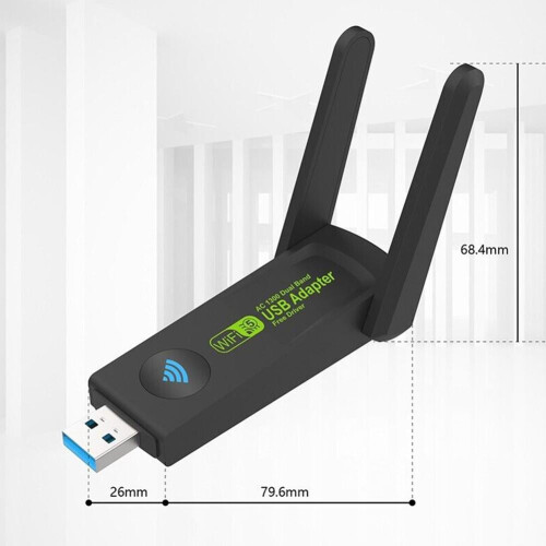 Adaptor WIFI USB 1300Mbps pentru PC Desktop Rețea wireless 2.4G + 5G 1